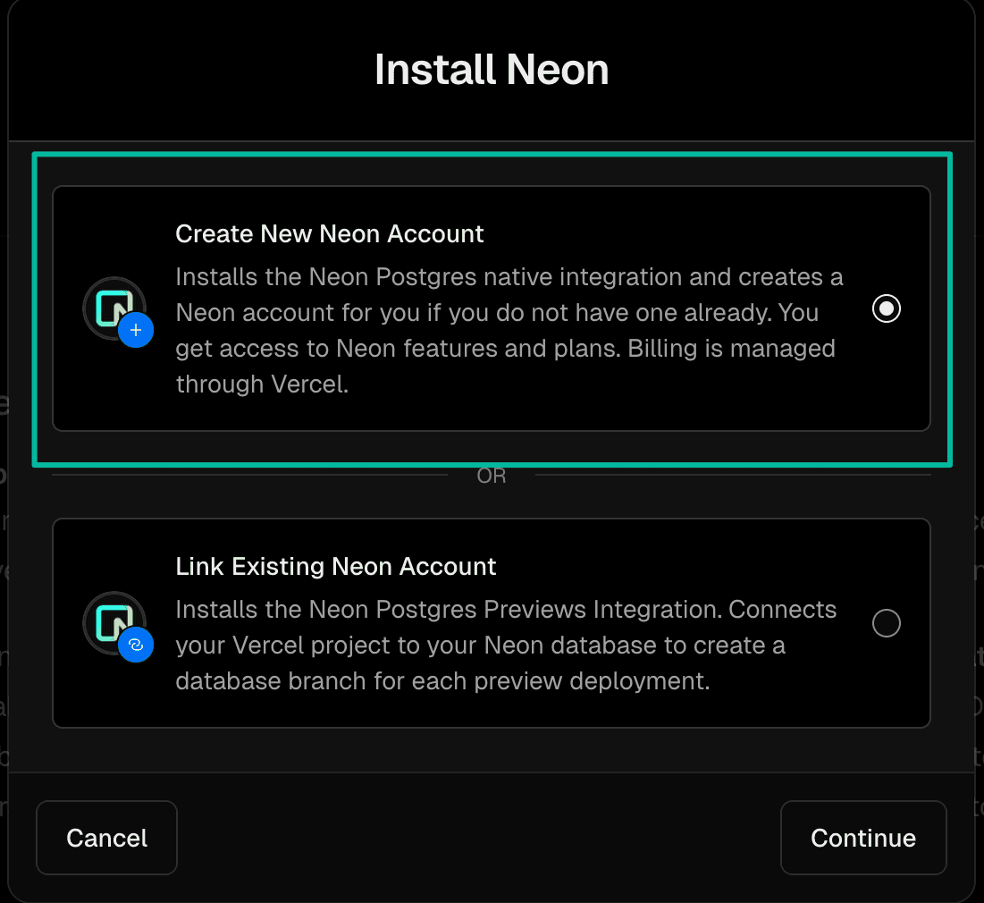 Create a New Neon Account